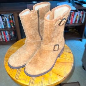 Tan buckle style ugg  boots